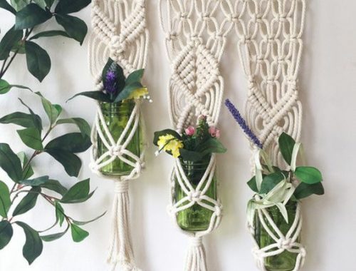 colgador plantas macrame